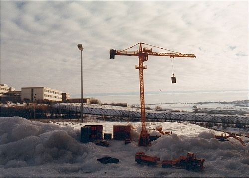 Baustelle in verschneiter Landschaft - Copyright: www.olli80.de