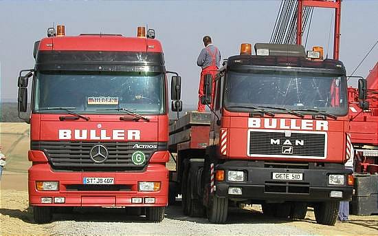 Buller MB Actros und MAN F 90 - Copyright: www.olli80.de