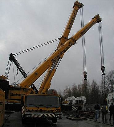 Trägerteile W. Mayer 300 Tonnen Scheuerle Kesselbrücke - Copyright: www.olli80.de