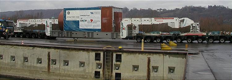 W. Mayer - Transport einer Gasturbine in Kesselbrücke - Copyright: www.olli80.de