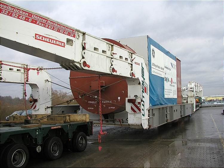 W. Mayer - Transport einer Gasturbine in Kesselbrücke - Copyright: www.olli80.de