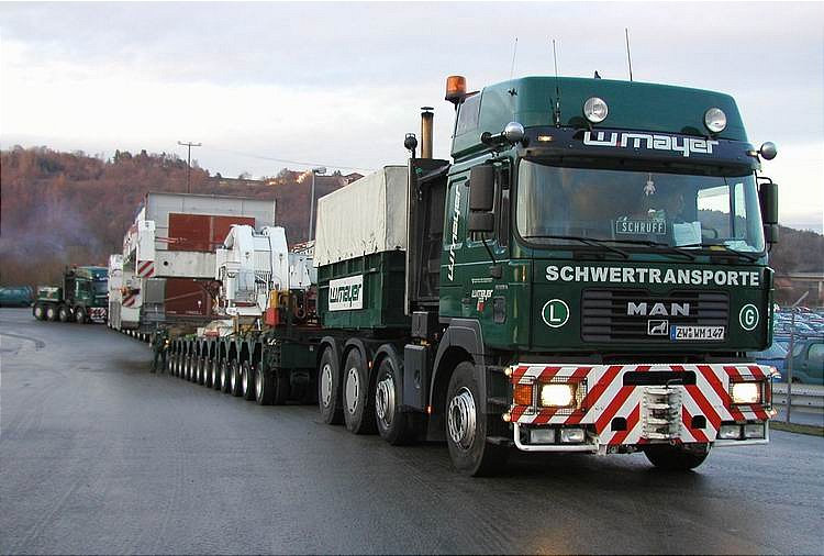 W. Mayer - Transport einer Gasturbine in Kesselbrücke - Copyright: www.olli80.de