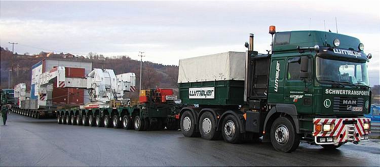 W. Mayer - Transport einer Gasturbine in Kesselbrücke - Copyright: www.olli80.de