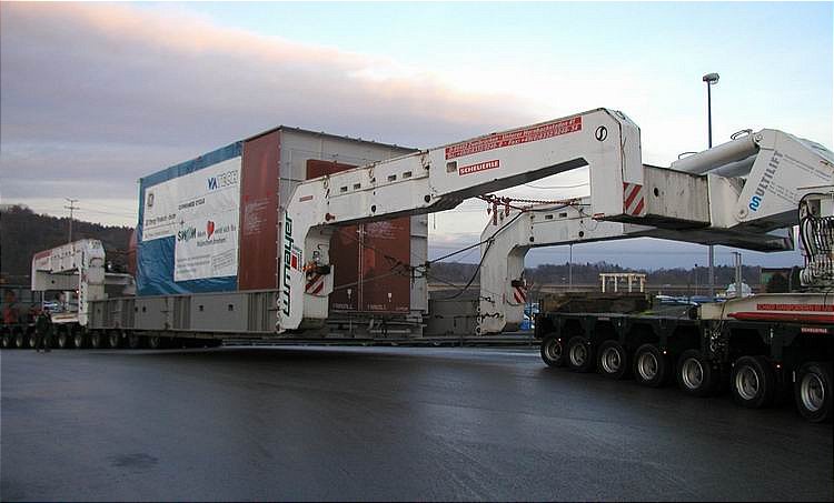 W. Mayer - Transport einer Gasturbine in Kesselbrücke - Copyright: www.olli80.de