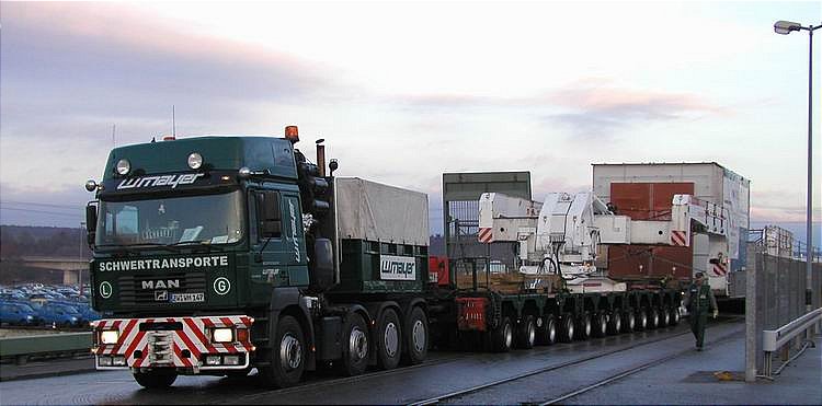 W. Mayer - Transport einer Gasturbine in Kesselbrücke - Copyright: www.olli80.de