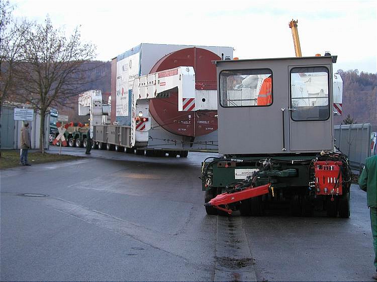 W. Mayer - Transport einer Gasturbine in Kesselbrücke - Copyright: www.olli80.de