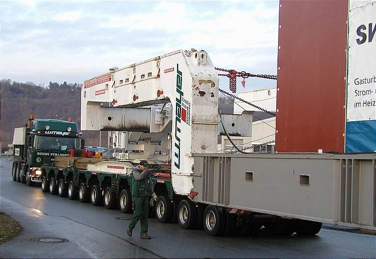 W. Mayer - Transport einer Gasturbine in Kesselbrücke - Copyright: www.olli80.de