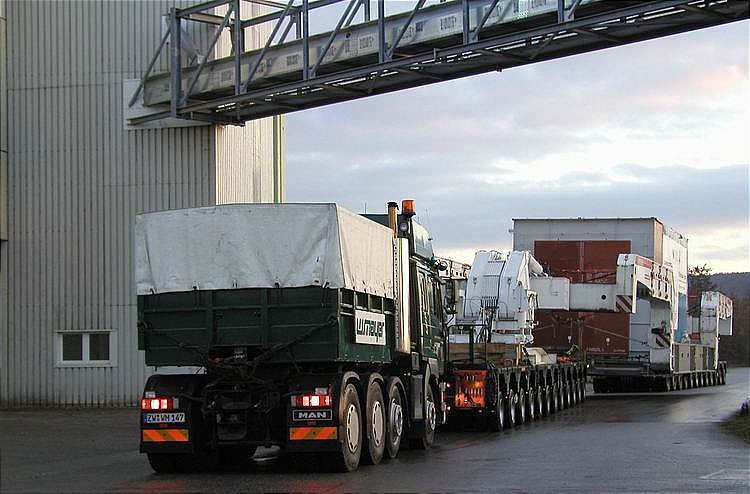 W. Mayer - Transport einer Gasturbine in Kesselbrücke - Copyright: www.olli80.de