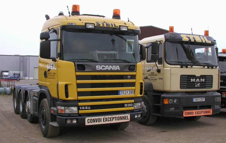 Steil MAN 26.464 und Scania 144G 530 - Copyright: www.olli80.de