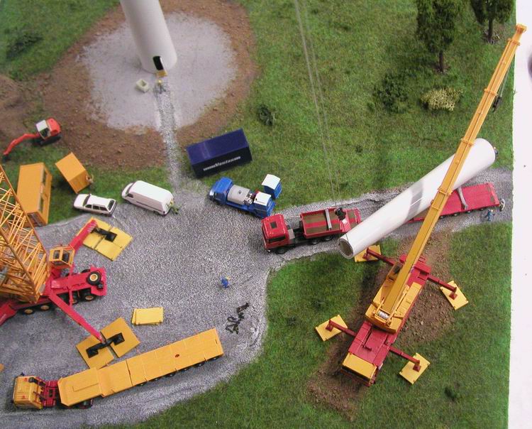 Windkraftanlagendiorama