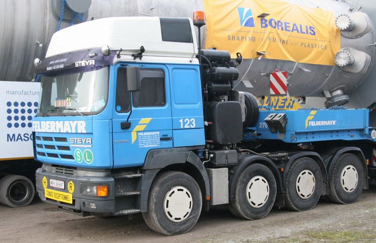 Felbermayr Zugmaschine Nr. 123 Steyr FE 460A - Copyright: www.olli80.de
