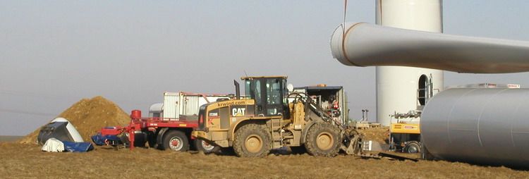 Cat Radlader Kran Ringen Wind - Copyright: www.olli80.de