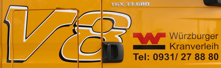 Würzburger Kranverleih MAN TGX 33.680