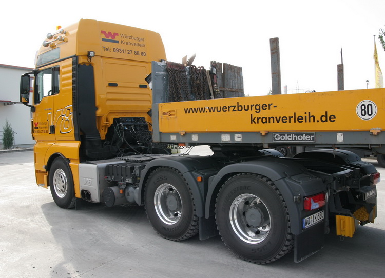 Würzburger Kranverleih MAN TGX 33.680