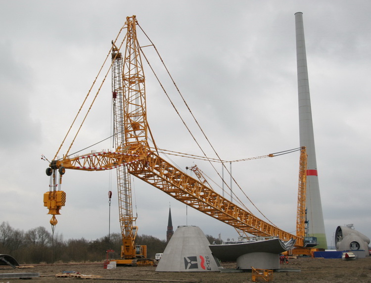 Baustelle Windenergieanlage Hamburg Altenwerder