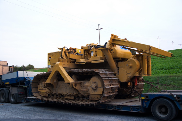 SLT MAN TGX 41.540 mit Faymonville Auflieger und Komatsu Rohrleger - Copyright: www.olli80.de