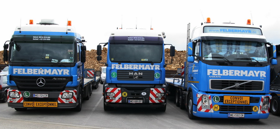 Felbermayr Volvo, MAN, Mercedes - Copyright: www.olli80.de