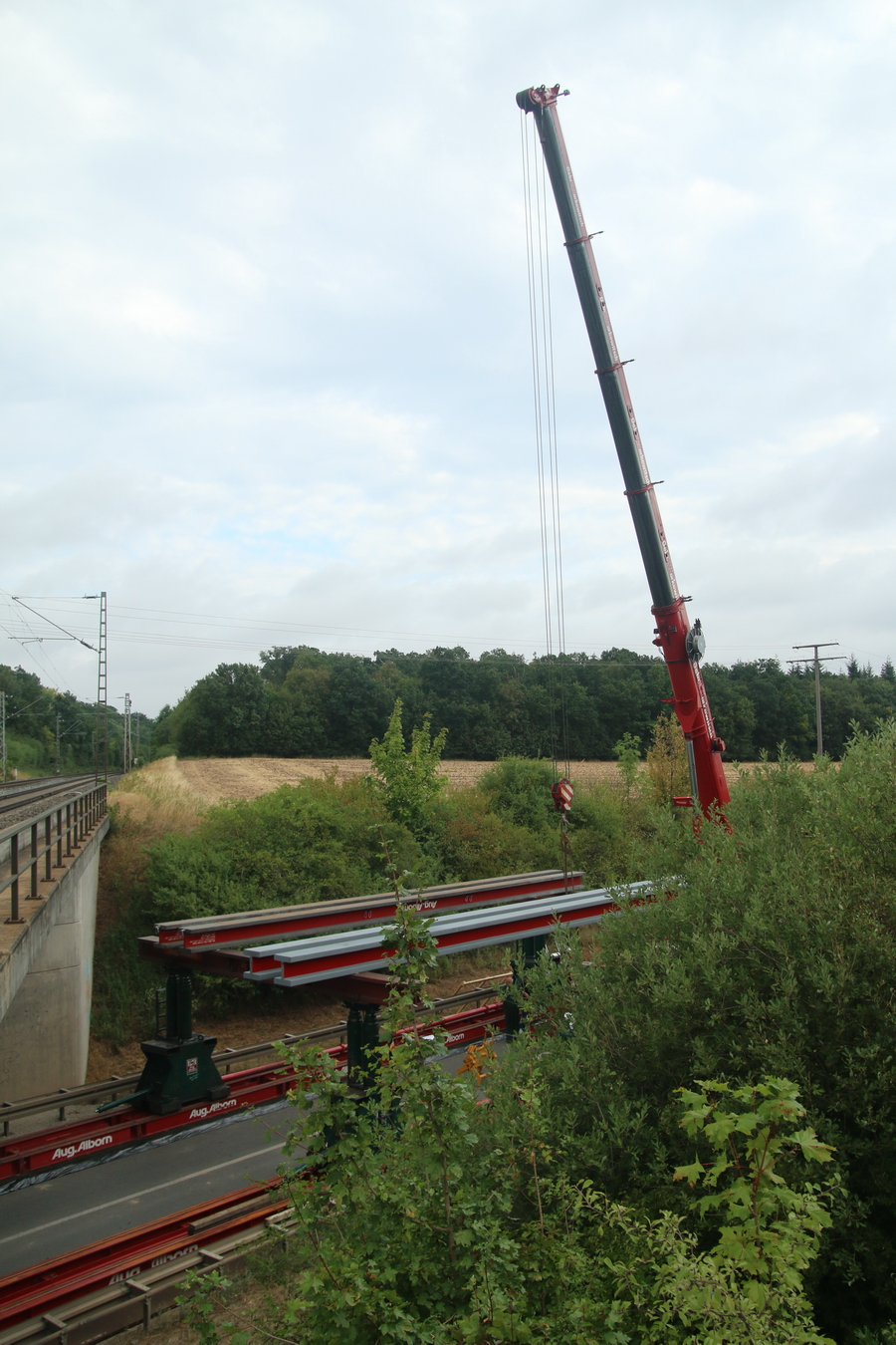 Alborn Hängegerüst auf Verschubbahn - Copyright: www.olli80.de