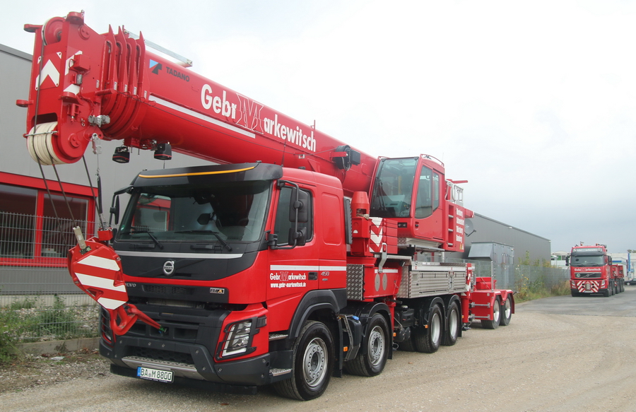 Gebrüder Markewitsch - Volvo FMX mit Tadano HK 70  - Copyright: www.olli80.de