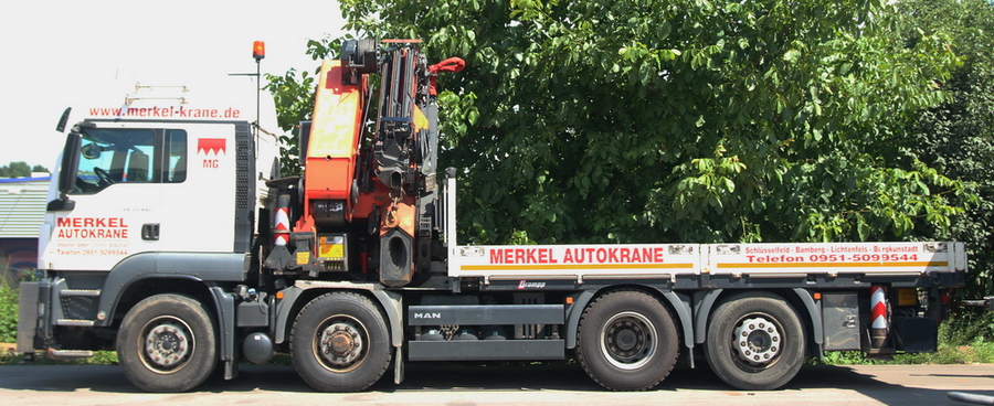 Merkel Krane Bamberg MAN TGS 35.480 mit Palfinger PK78002 SH - Copyright: www.olli80.de