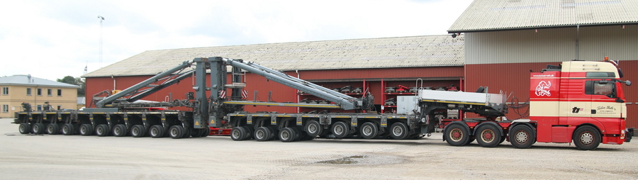 Torben Rafn - MAN TGX mit Goldhofer THP Achslinien und Rohradapter - Copyright: www.olli80.de