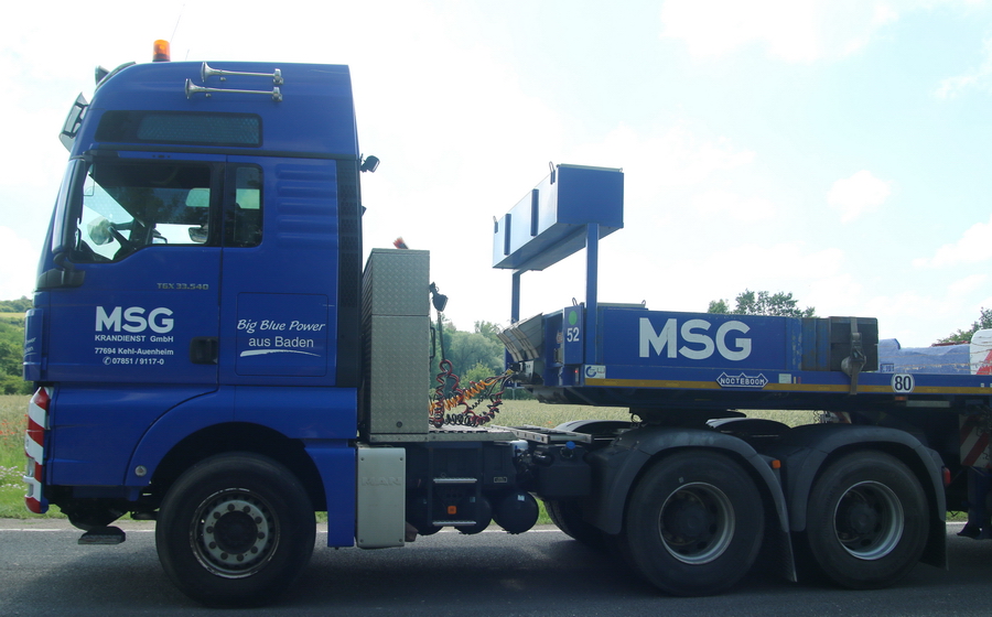 MSG MAN TGX 33.540 mit Nooteboom Ballastauflieger  - Copyright: www.olli80.de