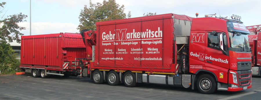 Gebr. Markewitsch Volvo FH mit Ladekran und Anhänger - Copyright: www.olli80.de