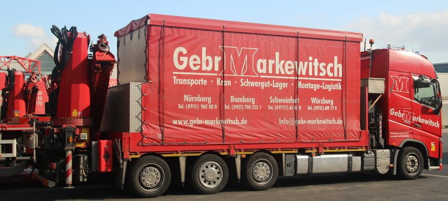 Gebr. Markewitsch Volvo FH mit Ladekran  - Copyright: www.olli80.de