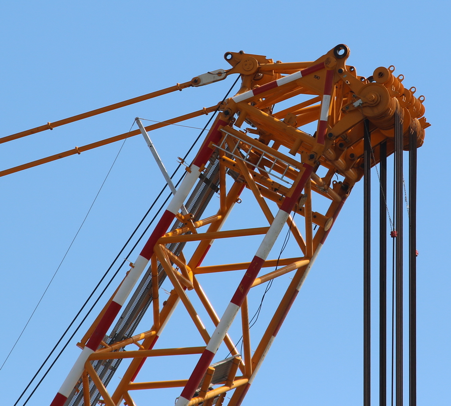 Sarens Bracht Superlift 3800 Rollenkopf Hauptmast - Copyright: www.olli80.de