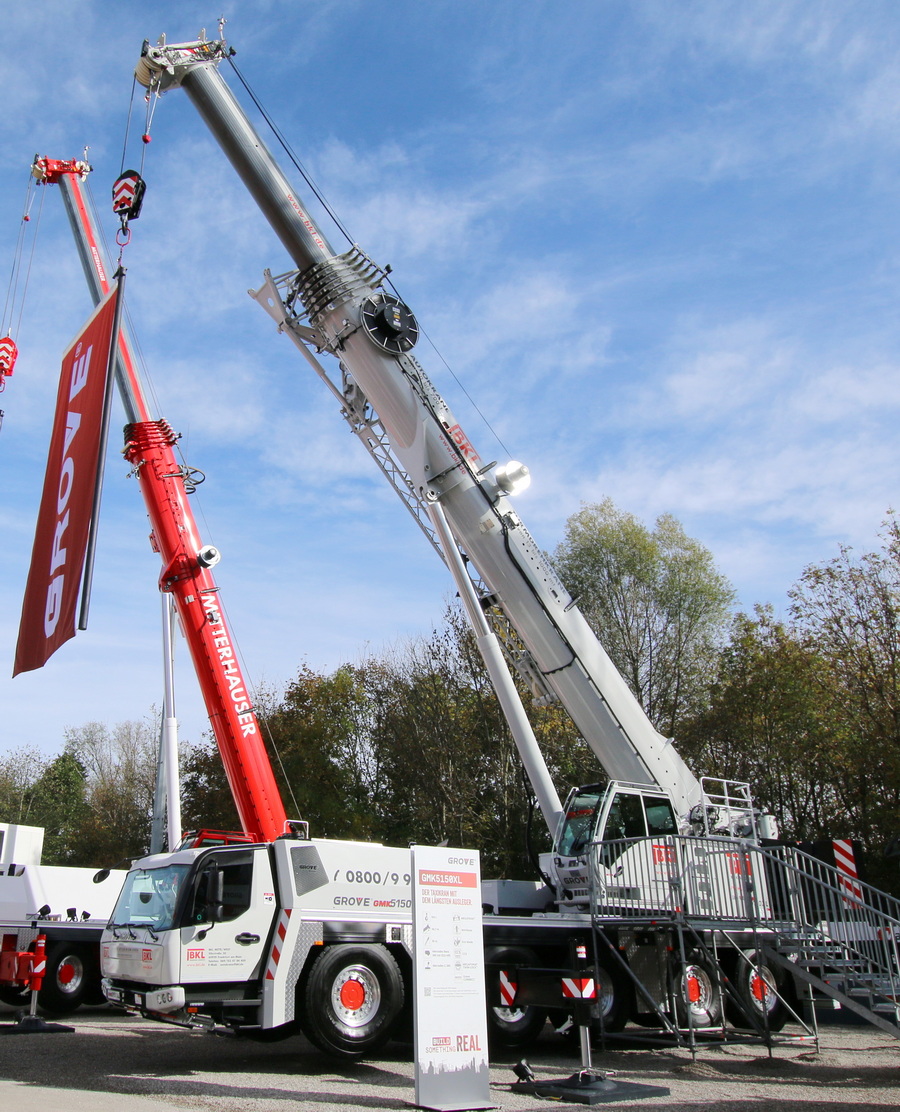 Bauma 2022 - Grove GMK 5150XL BKL Gesamtansicht Fahrerseite - Copyright: www.olli80.de