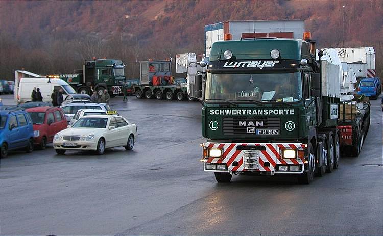 W. Mayer - Transport einer Gasturbine in Kesselbrücke - Copyright: www.olli80.de